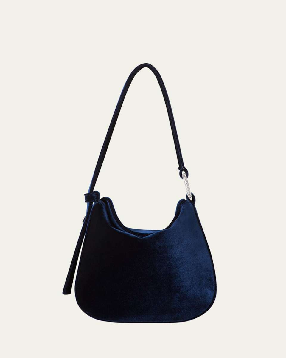 Anna Mini Velvet Hobo Bag
